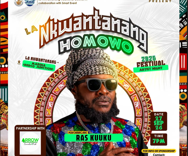 Ras Kuuku to Headline LaNkwantang Homowo Festival 2026 at Madina on September 27