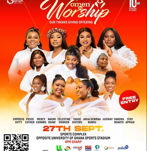 Women in Worship Marks 10th Anniversary With Targo Sisters, Empress Gifty, Mercy Chinwo, Celestine Donkor, Piesie Esther & More